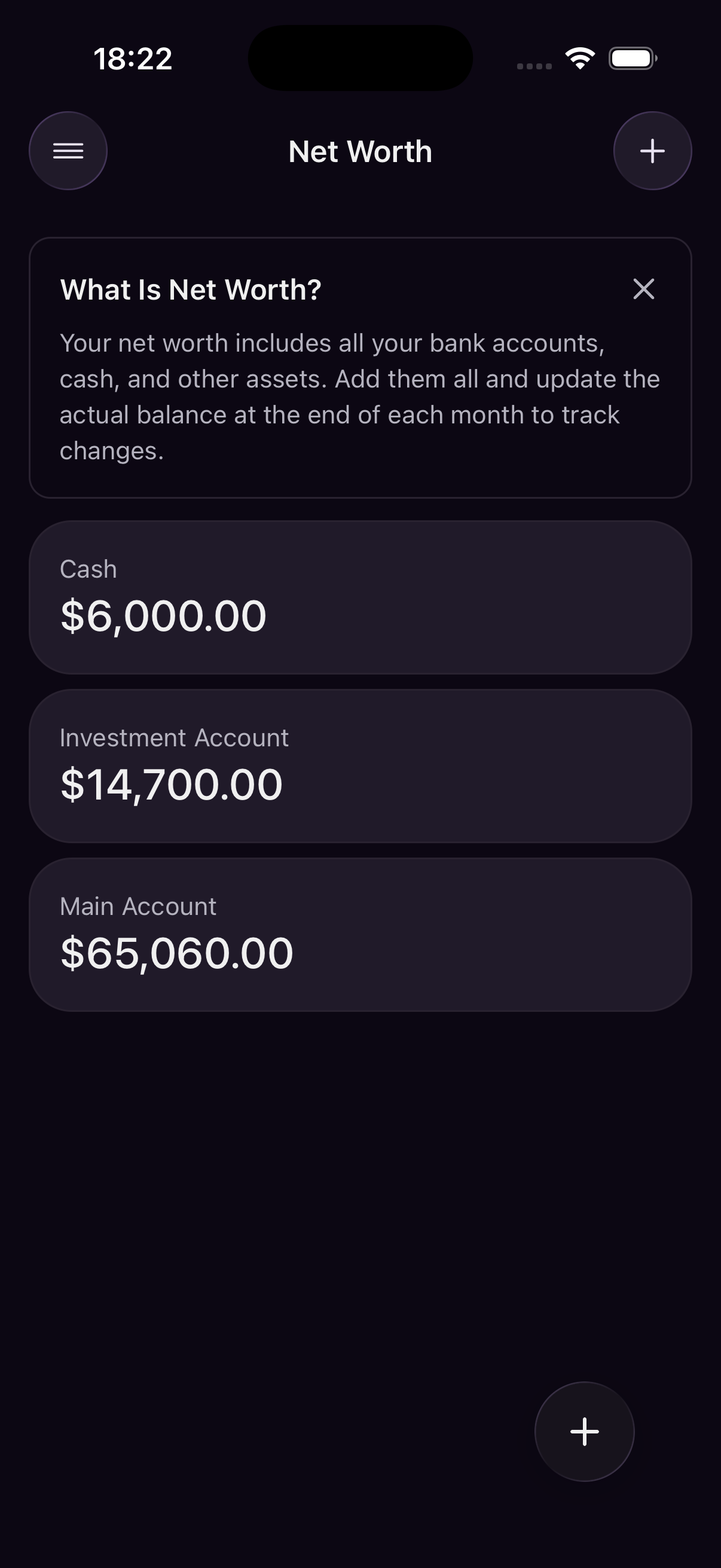 Balances screen showing multiple wallets